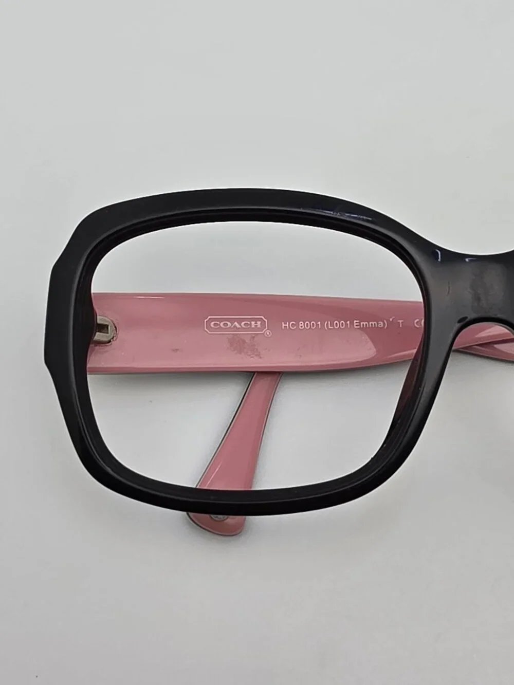 Coach HC 8001 L001 5053/11 Emma Black Gold on Pink Sunglasses Frame 57-17-135